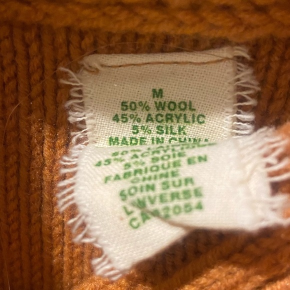 Anthropologie cowl neck sweater tunic in wool blend medium gold color - Picture 4 of 6